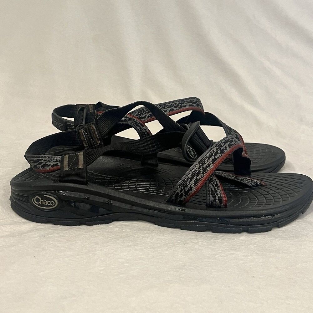 Chaco Z/Volv 2 Men Strappy Hiking Sandals Black Grey Red Sport Shoes Size 12